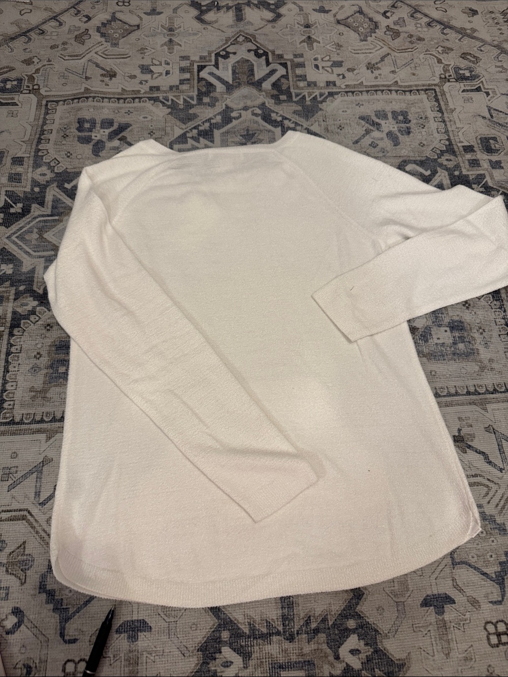 NWT Barefoot Dreams CozyChic Lite White Pullover Tunic Sweater XS - Picture 3 of 3